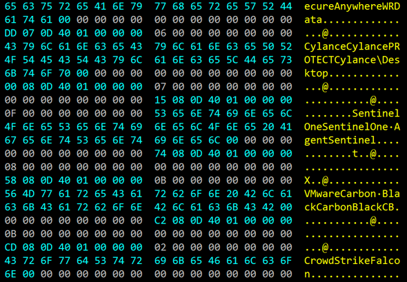 [그림 3-21] 보안 제품 리스트 화면