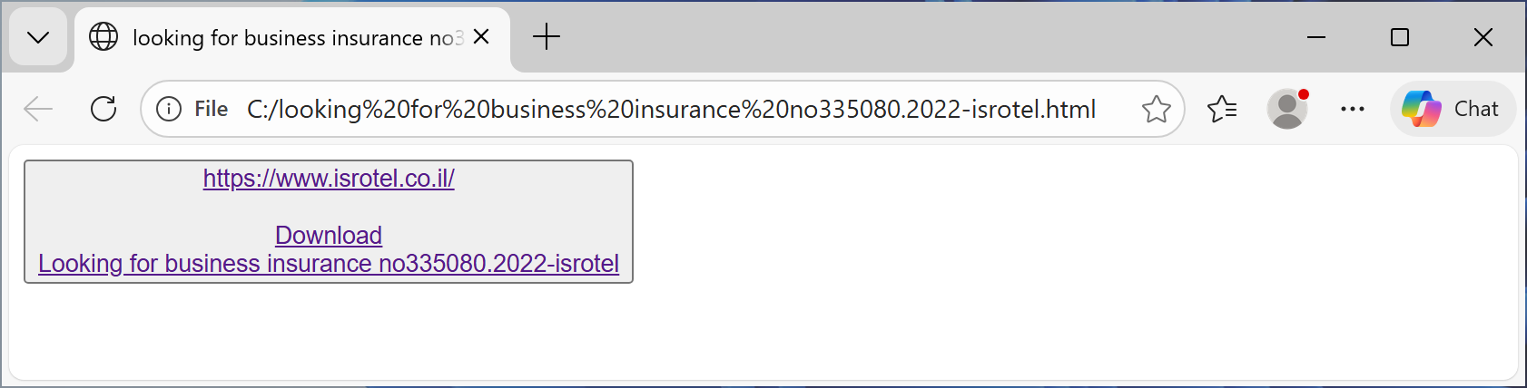 [그림 3-6] 악성 HTML 실행 화면