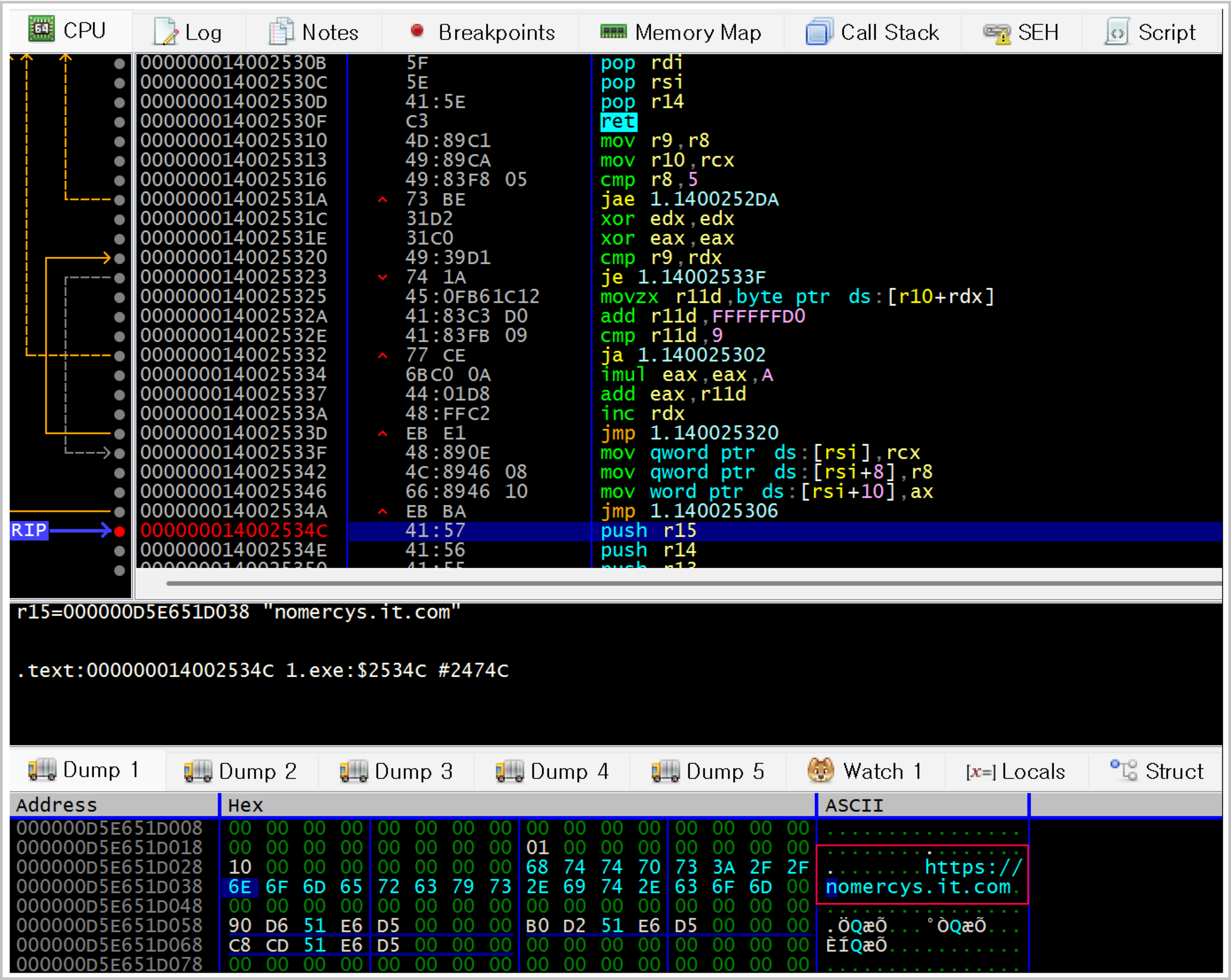 [그림 4-3] Rust 기반 페이로드 C2 분석 화면