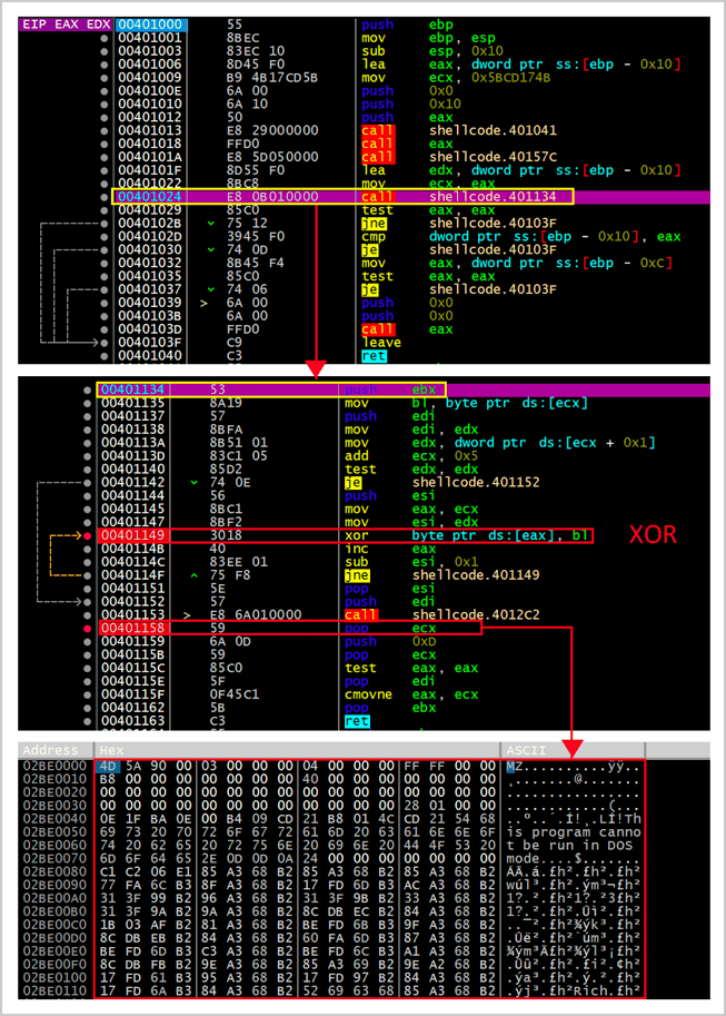 shellcode XOR 로직을 통한 PE파일 변환