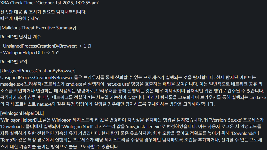 위협해석 AI Agent가 선정한 우선순위가 높은 위협이벤트 식별