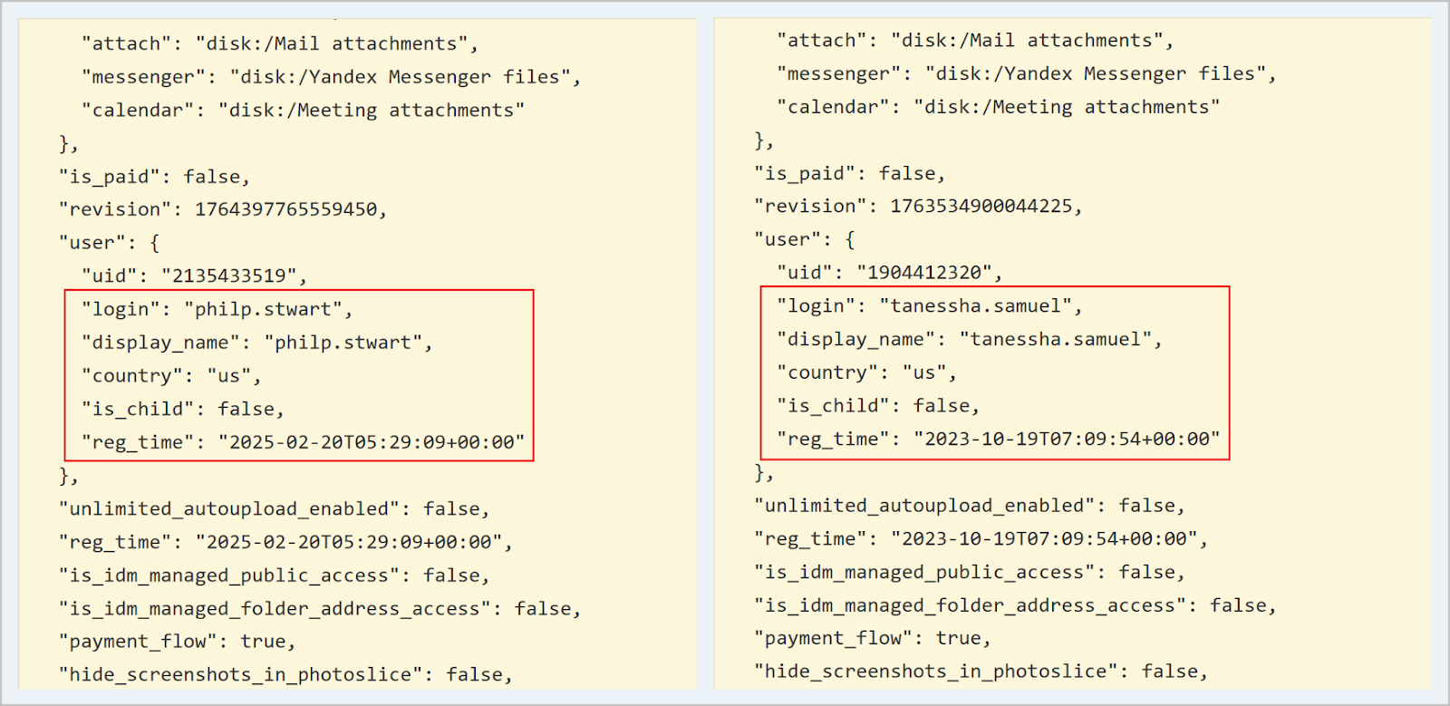 [그림 5-1] RoKRAT 위협 행위자의 Yandex 등록 정보