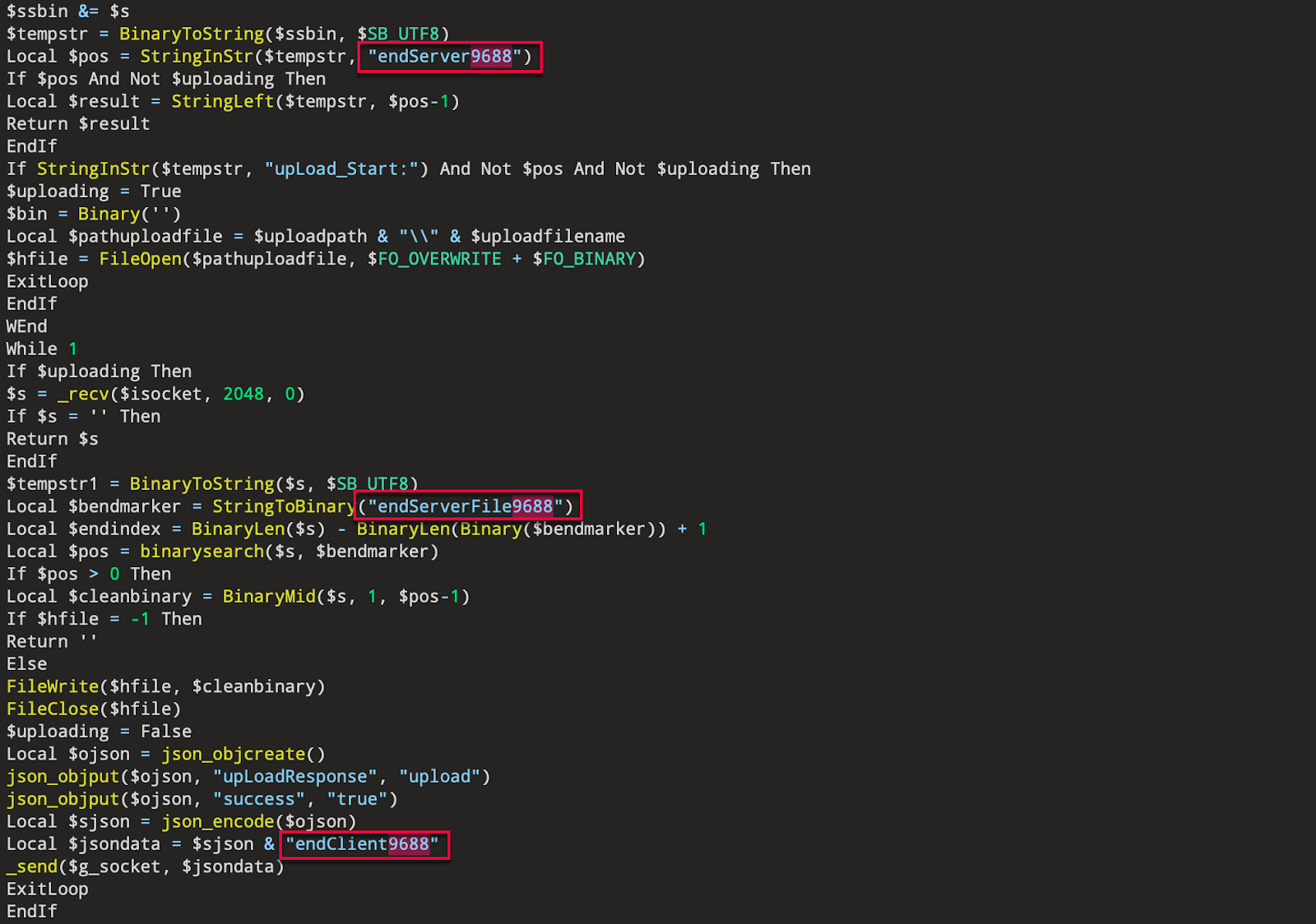 [Figure 4-5] Internal Code of the AutoIt Script